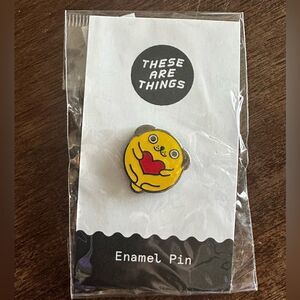 NWT These are things - dog lover enamel pin